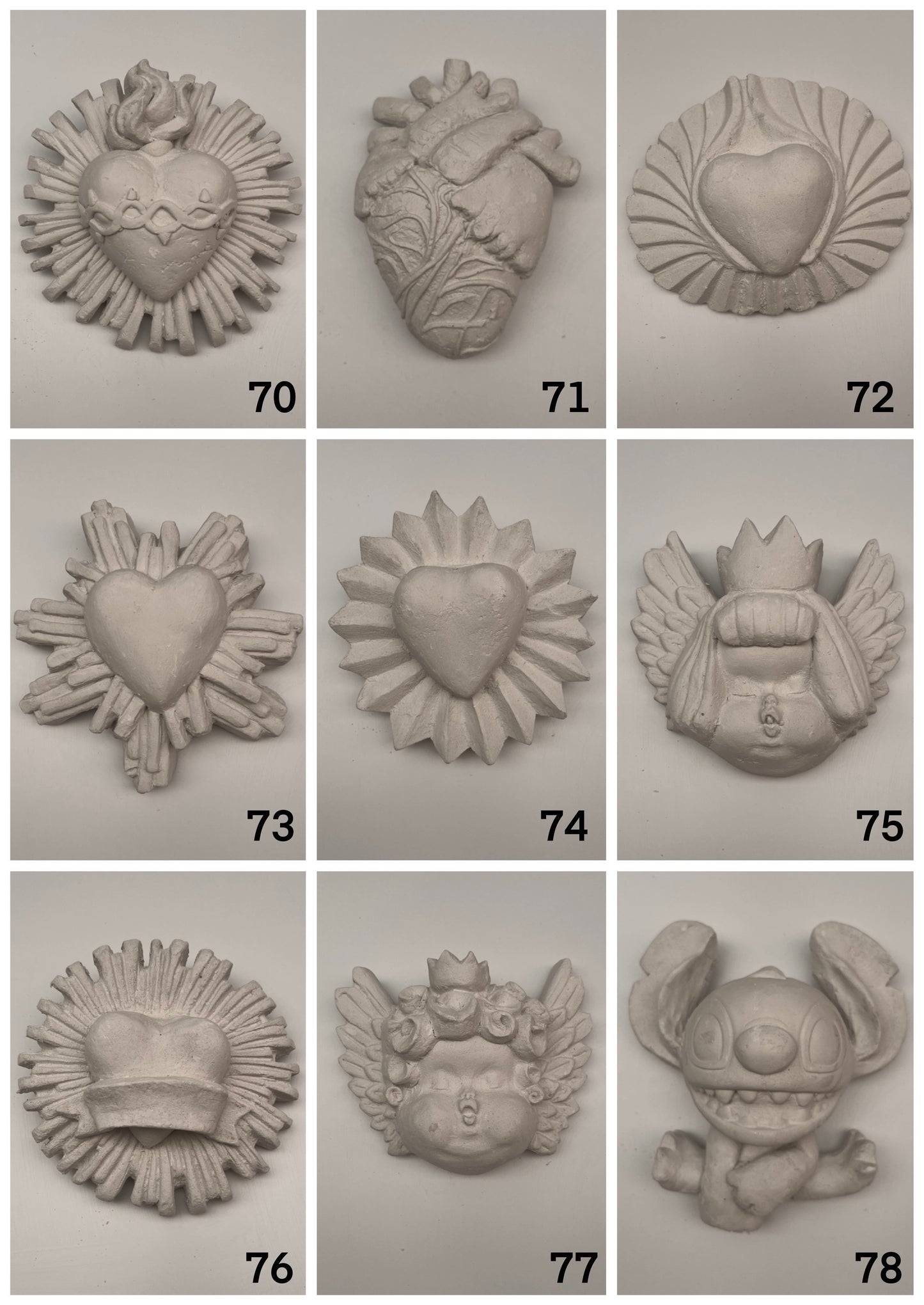 Set de Corazones Personalizables                                                                                  – 10 Figuras a Elección